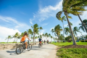 Passeando de bicicleta em Miami